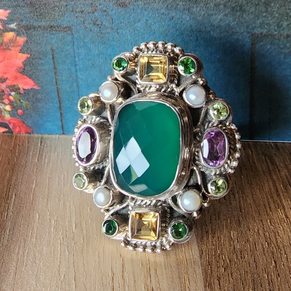 Nicky Butler RAJ LIMITED Chalcedony 925 Sterling Silver Size 6 Ring Designer NB